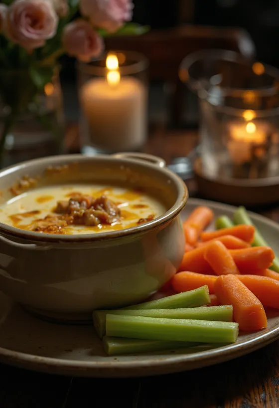 Bagna cauda με ωμά λαχανικά, φρέσκα λαχανικά και πλούσια σάλτσα