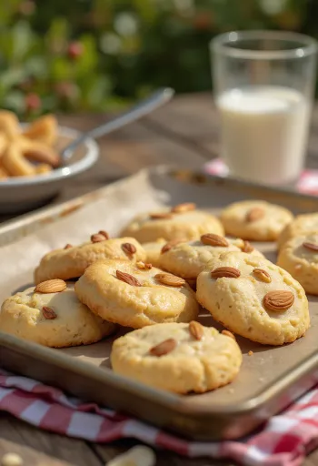 Μπισκότα αμυγδάλου σερβιρισμένα