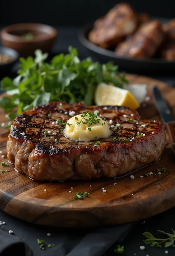 Μπριζόλα T-bone ψημένη χρυσοκαφέ