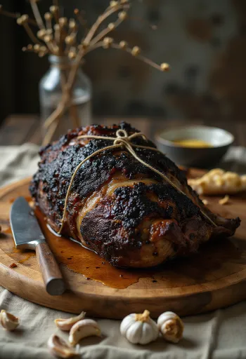 Αγριογούρουνο σούβλας με μυρωδικά και ψητά λαχανικά