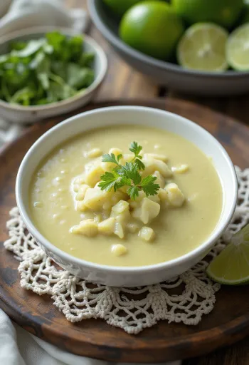 Σάλτσα κάρυ με γάλα καρύδας και λάιμ σερβιρισμένη