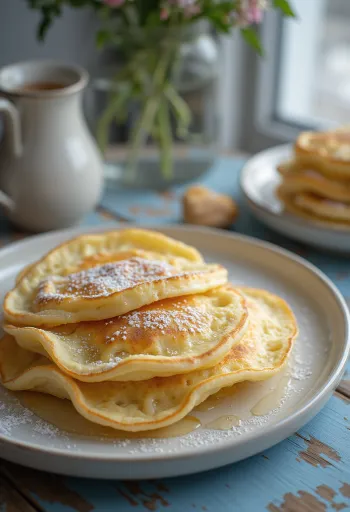 Τηγανίτες με κεφίρ φρεσκοψημένες