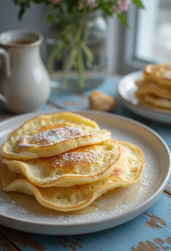 Τηγανίτες με κεφίρ φρεσκοψημένες