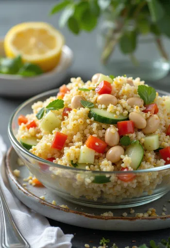 Vegan σαλάτα κινόα με φασόλια