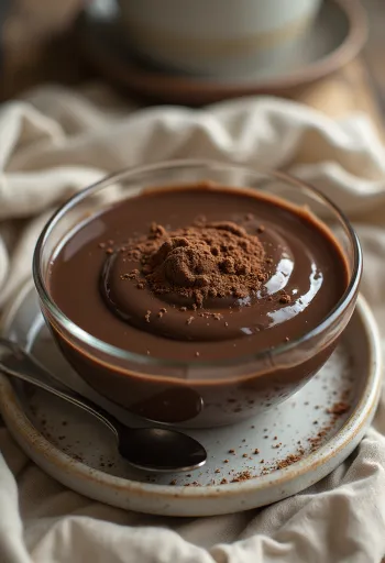 Πουτίγκα σοκολάτας σερβιρισμένη σε ποτήρι