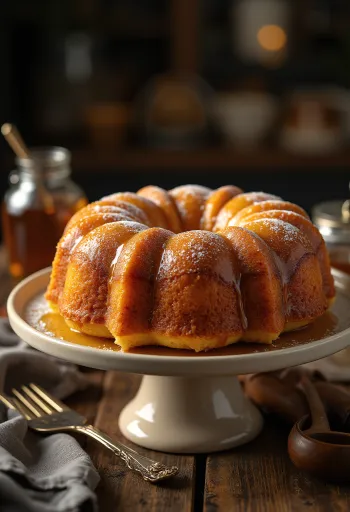 Κουγκλόφ με μέλι σερβιρισμένο