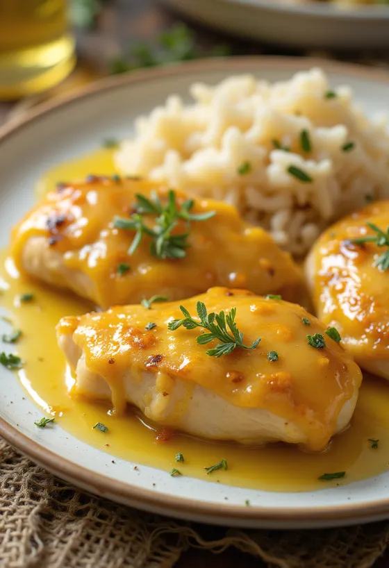 Ζουμερό στήθος κοτόπουλο με μέλι και μουστάρδα ψημένο τραγανό, σερβιρισμένο με φρέσκα λαχανικά