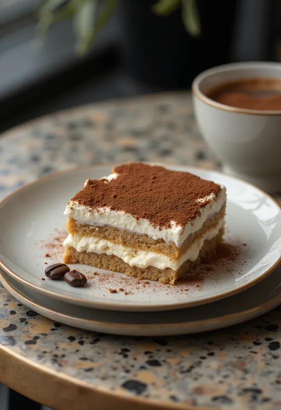 Τούρτα Tiramisu χωρίς ζάχαρη σε κομψή παρουσίαση