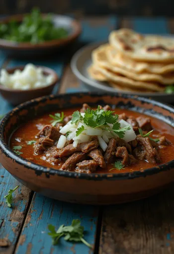 Barbacoa μεξικάνικο αργοψημένο κρέας σερβιρισμένο σε τορτίγια