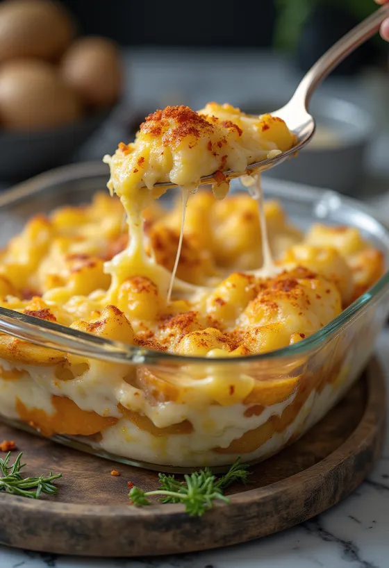 Vegan πατάτες ογκρατέν σερβιρισμένες με φρέσκο μαϊντανό