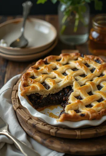 Πίτα με μέλι και παπαρουνόσπορο σερβιρισμένη