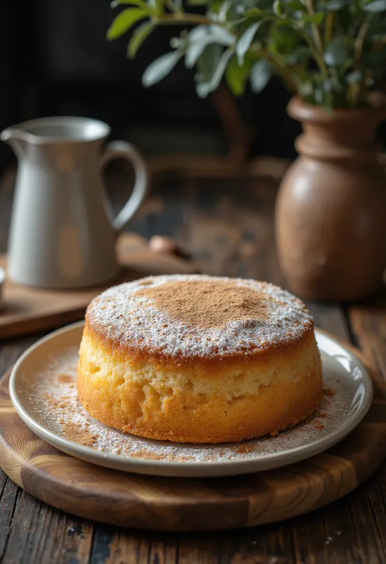 Παντεσπάνι κανέλας κομμένο σε φέτες σερβιρισμένο