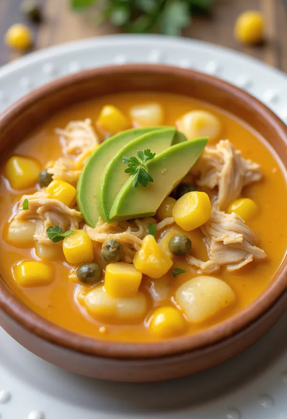 Αχιάκο με κοτόπουλο σερβιρισμένο