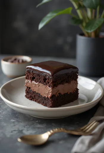 Τούρτα Rigó Jancsi σερβιρισμένη