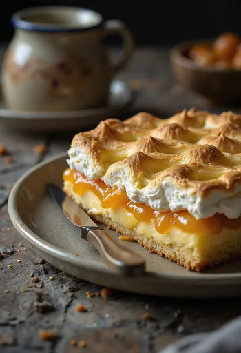 Τούρτα "Rákóczi" με μυζήθρα σερβιρισμένη