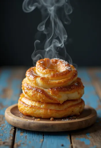 Κουρτόσκαλατς ψημένο χρυσοκάστανο, πασπαλισμένο με ζάχαρη κανέλας