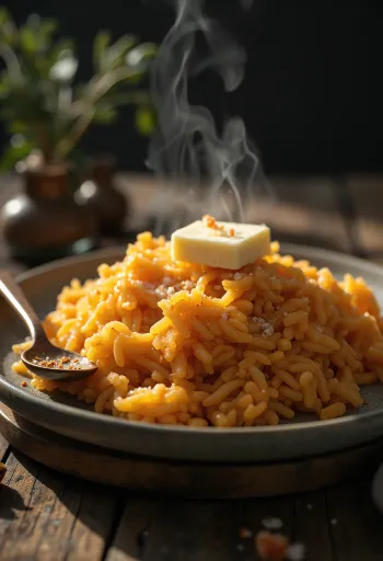 Καπνιστό ρύζι σερβιρισμένο