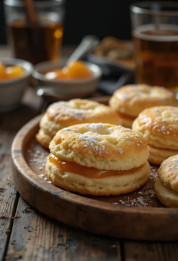 Λίντσερ με μυζήθρα σερβιρισμένα