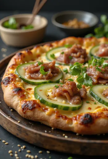 Pizza Πάπια Πεκίνου με κινέζικη πάπια και σάλτσα hoisin