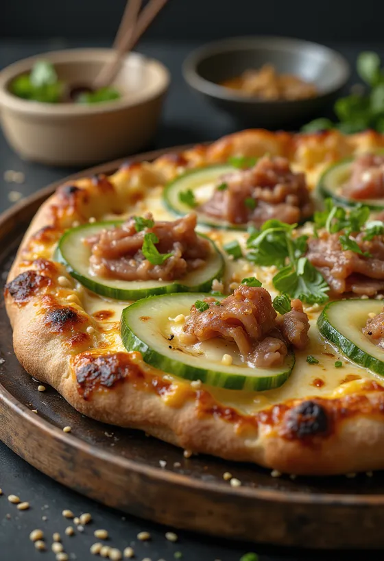 Pizza Πάπια Πεκίνου με κινέζικη πάπια και σάλτσα hoisin