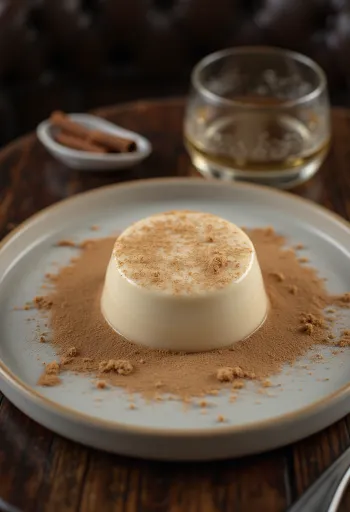 Panna cotta κανέλας σερβιρισμένη