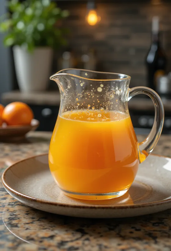 Σάλτσα πορτοκαλιού με δεντρολίβανο σερβιρισμένη