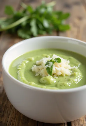 Σάλτσα ρόκας με κρέμα σερβιρισμένη