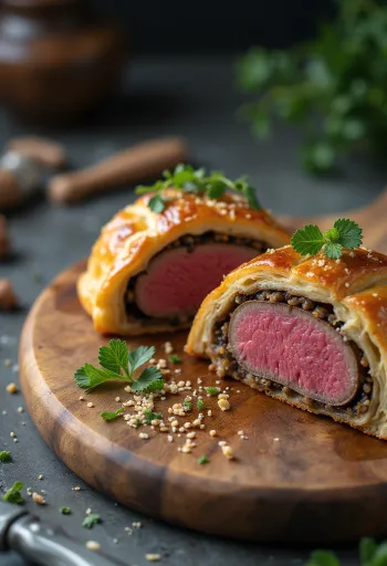 Μοσχάρι Wellington σερβιρισμένο