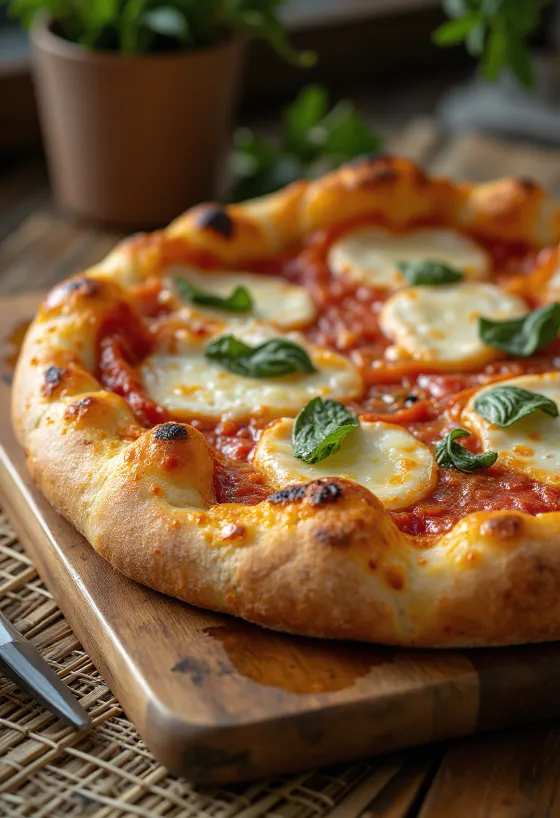 Pizza al Taglio με χοντρή ζύμη και μοτσαρέλα