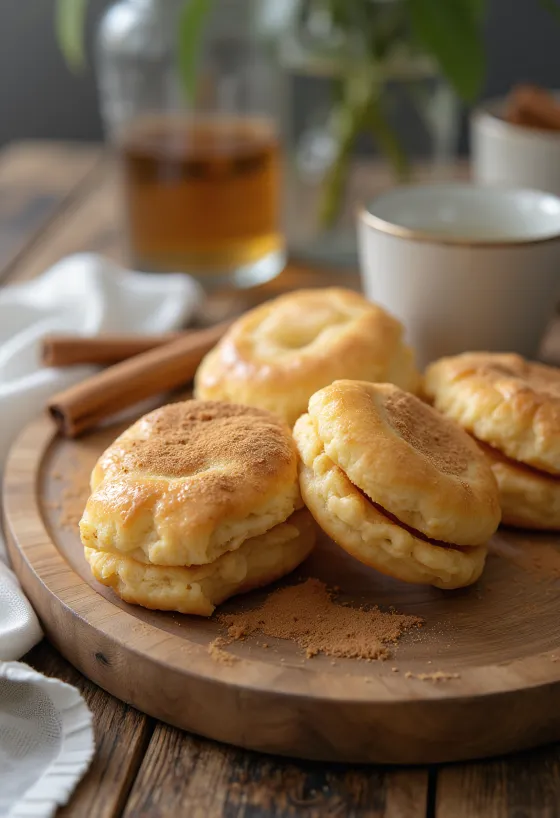 Λίντσερ με ανθότυρο και κανέλα σερβιρισμένα