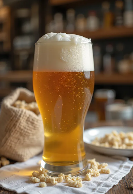 Σπιτική μπύρα σερβιρισμένη σε μπουκάλι