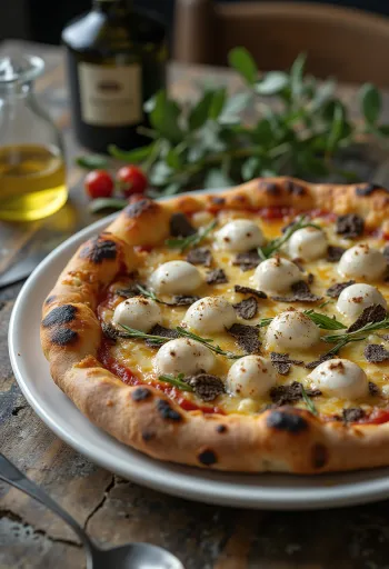 Pizza al Tartufo με τρούφα και ιταλικά τυριά