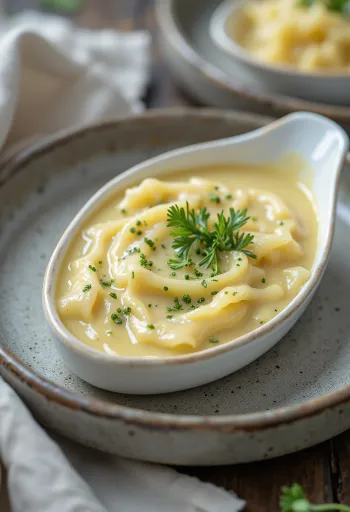 Σάλτσα λευκού κρασιού με εστραγκόν σερβιρισμένη με ψητό κοτόπουλο