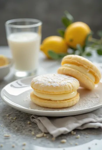 Λιντσέρ με λεμόνι και βανίλια σερβιρισμένα