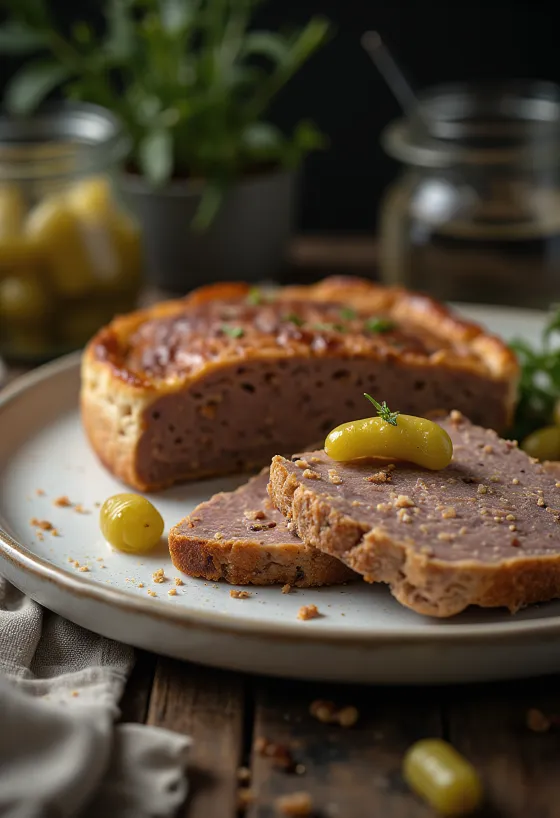 Gâteau de foie σερβιρισμένο με φρυγανισμένο ψωμί