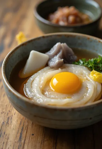 Oden με konnyaku, πλούσια ιαπωνική σούπα σερβιρισμένη με φρέσκα λαχανικά και αυγό