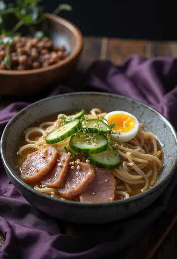 Μπουσάν Μιλμιόν, κορεάτικα κρύα ζυμαρικά με πάστα κόκκινης πιπεριάς και φρέσκα λαχανικά