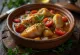Caldeirada de peixe com chouriço, σερβιρισμένο με συνδυασμό ψαριού και λουκάνικου
