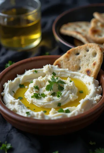 Σάλτσα γιαουρτιού Haydari σερβιρισμένη με φρέσκα λαχανικά