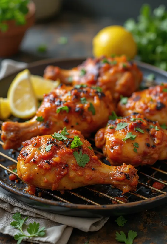 Κοτόπουλο Peri-Peri, ψητό πικάντικο κοτόπουλο με κόλιανδρο και λεμόνι