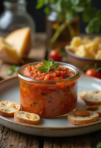 Πέστο με λιαστή ντομάτα και αμύγδαλα