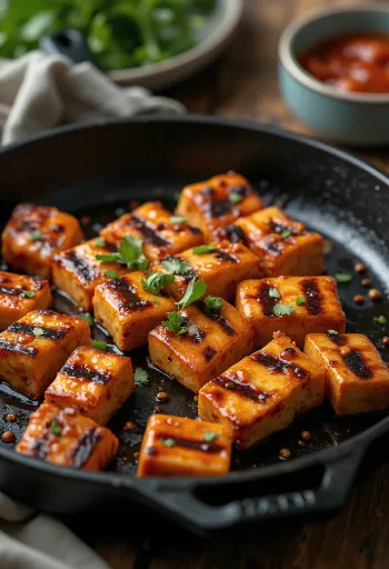 BBQ ψητό φιλέτο τόφου με μπαχαρικά