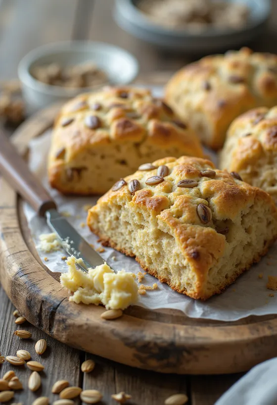Scones με ηλιόσπορους