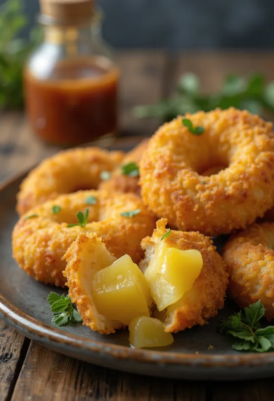 Korokke ανανά, χρυσοκαστανές, τραγανές μπουκιές