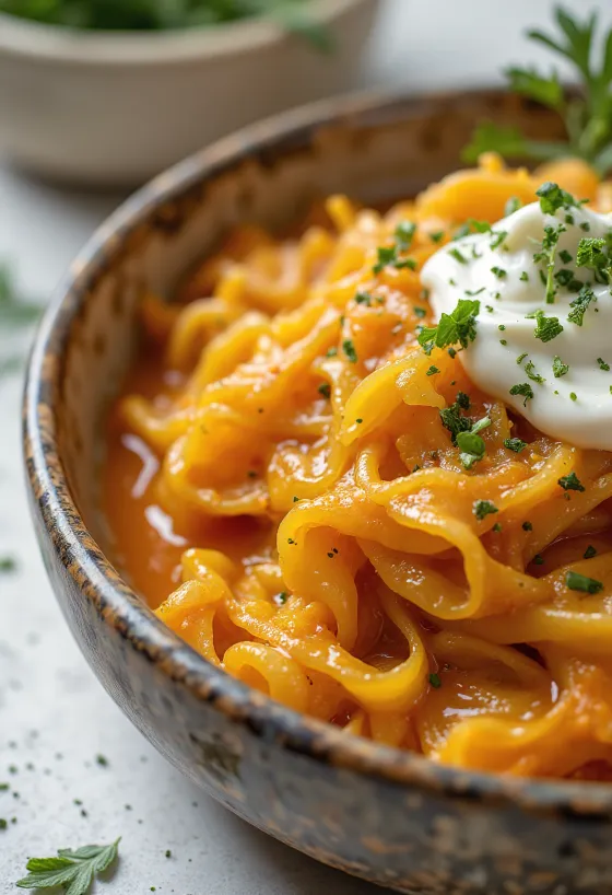 Βίγκαν Székelykáposzta με σεϊτάν σερβιρισμένο