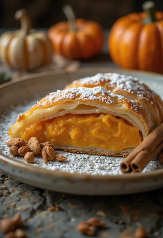 Στρούντελ κολοκύθας σερβιρισμένο