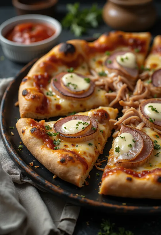 Pizza Cubana σερβιρισμένη