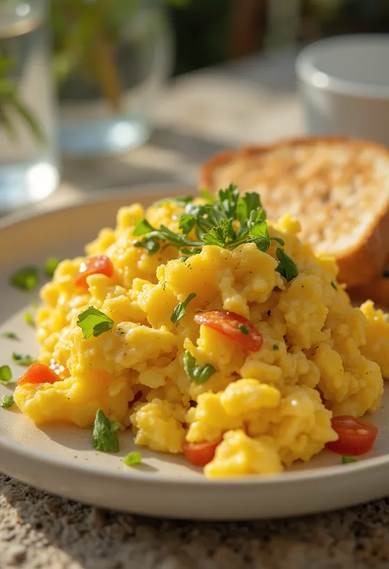 Στραπατσάδα τόφου με κουρκουμά και φρέσκα λαχανικά