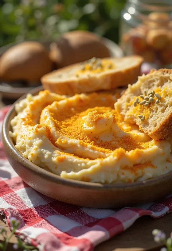 Κόροζοτ σερβιρισμένο με φρέσκα λαχανικά και αλειμμένο σε φρυγανισμένο ψωμί