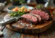 Picanha σερβιρισμένη με ψητά λαχανικά